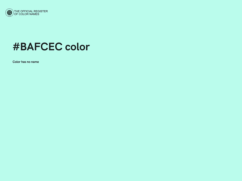 #BAFCEC color image