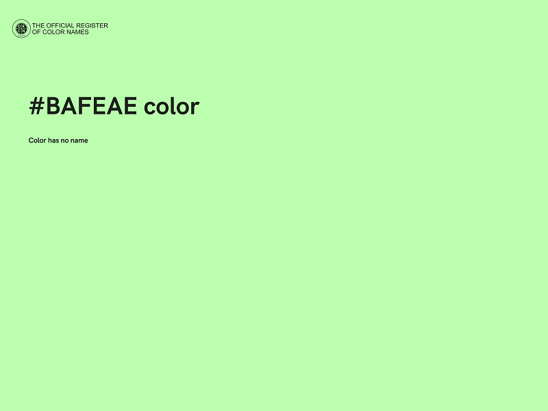 #BAFEAE color image