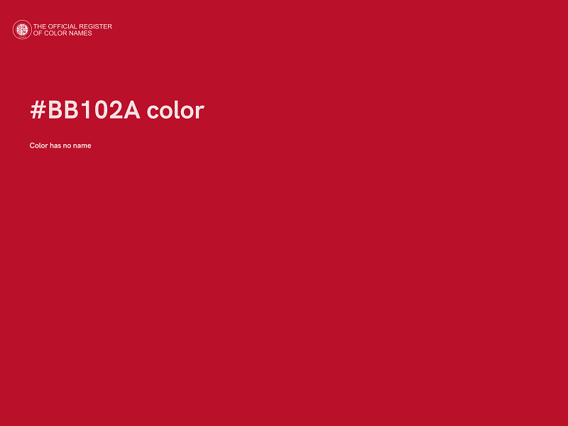 #BB102A color image