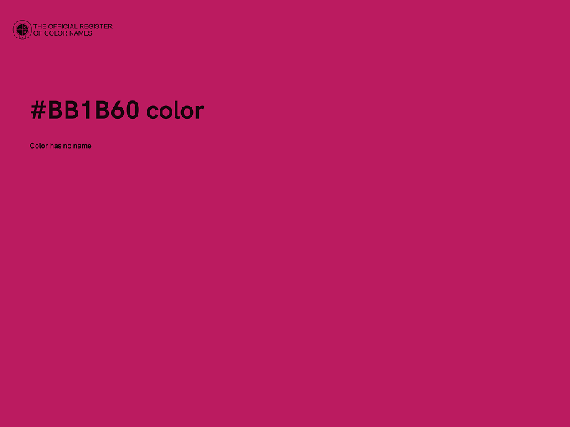 #BB1B60 color image