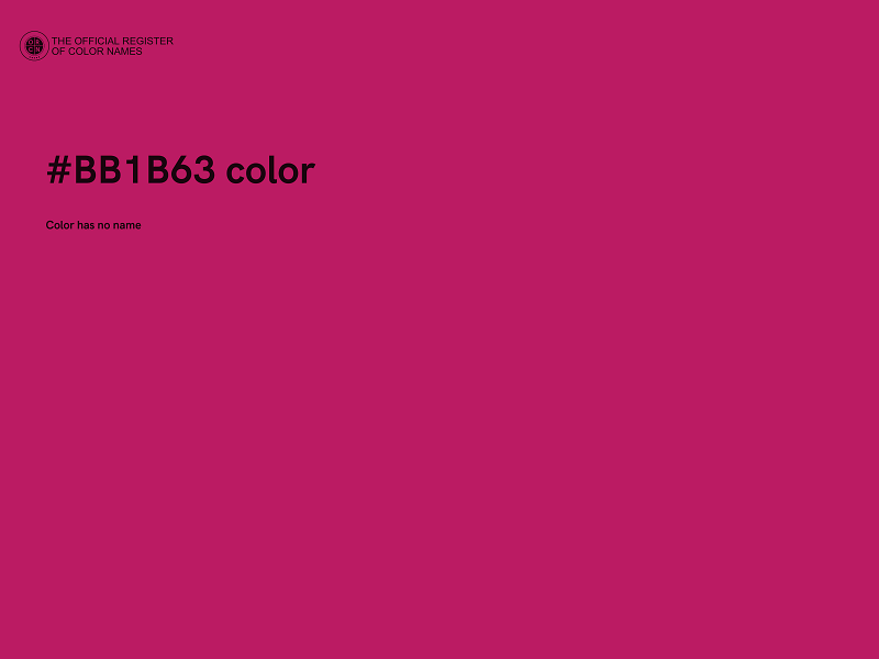 #BB1B63 color image