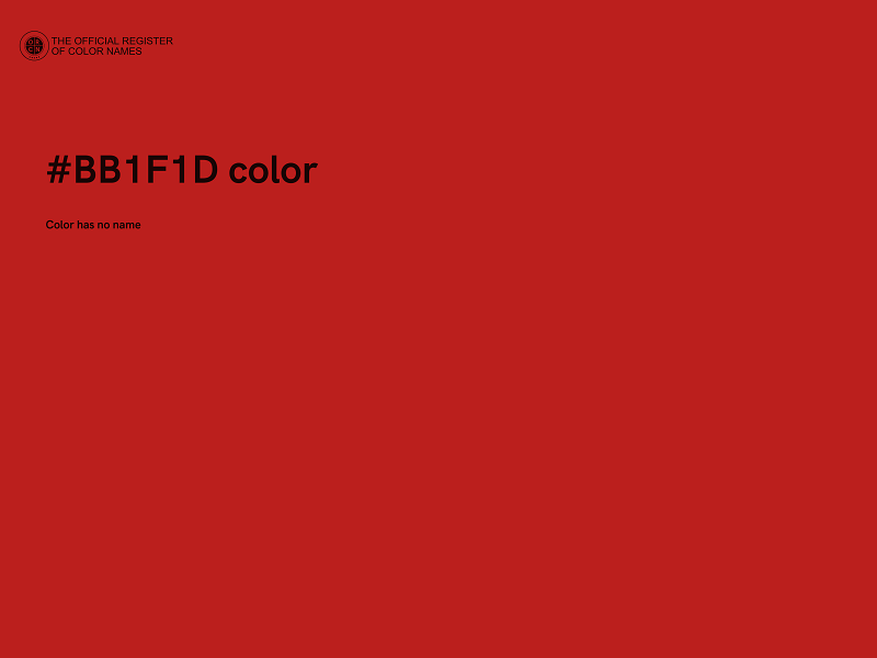 #BB1F1D color image