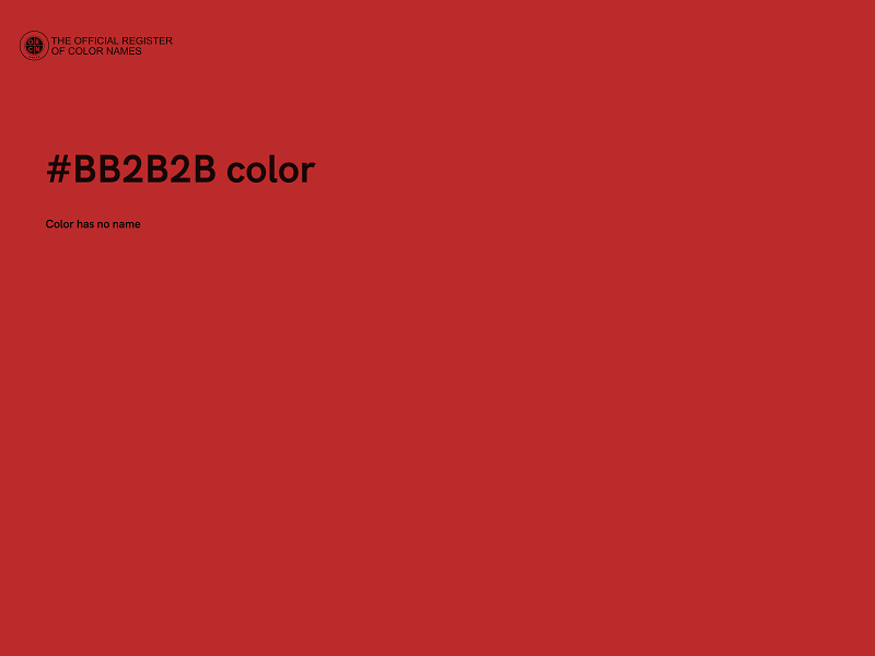 #BB2B2B color image