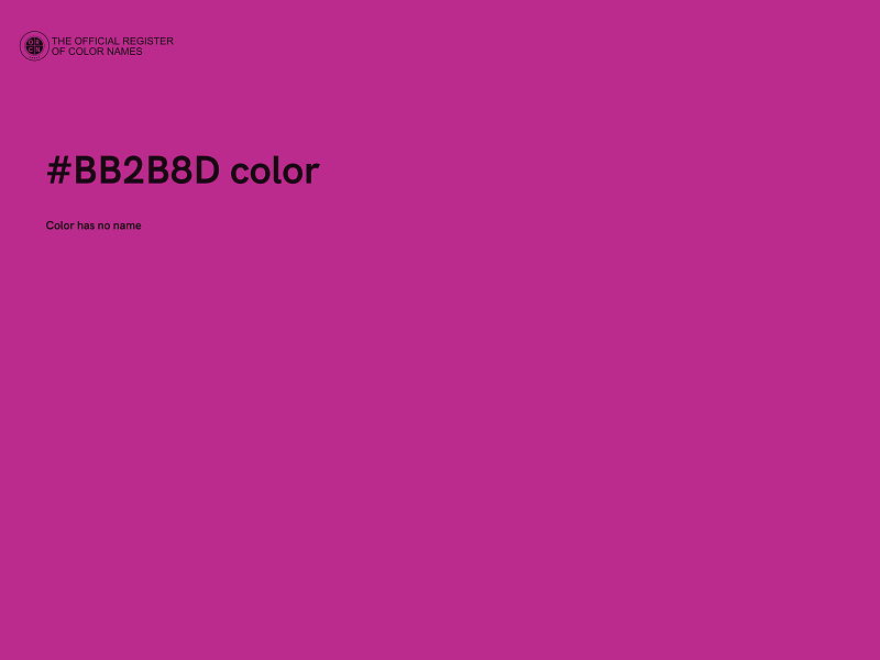 #BB2B8D color image