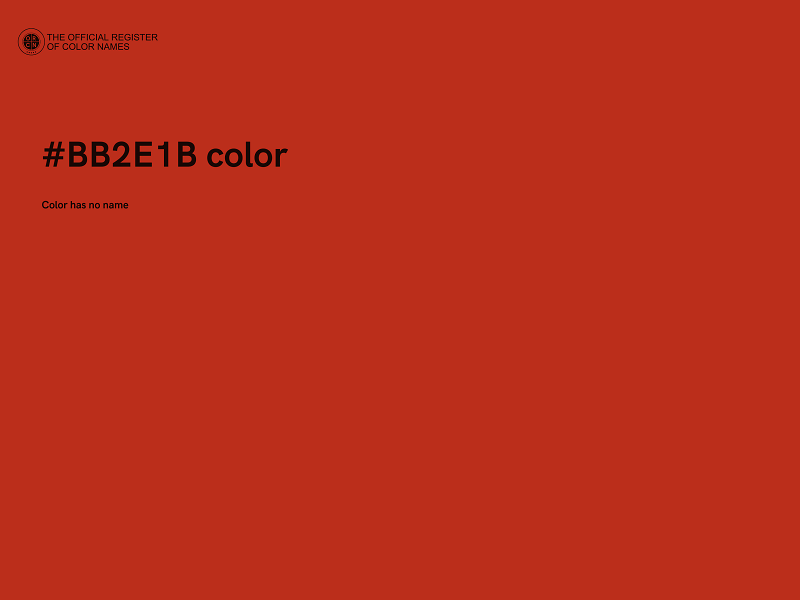 #BB2E1B color image