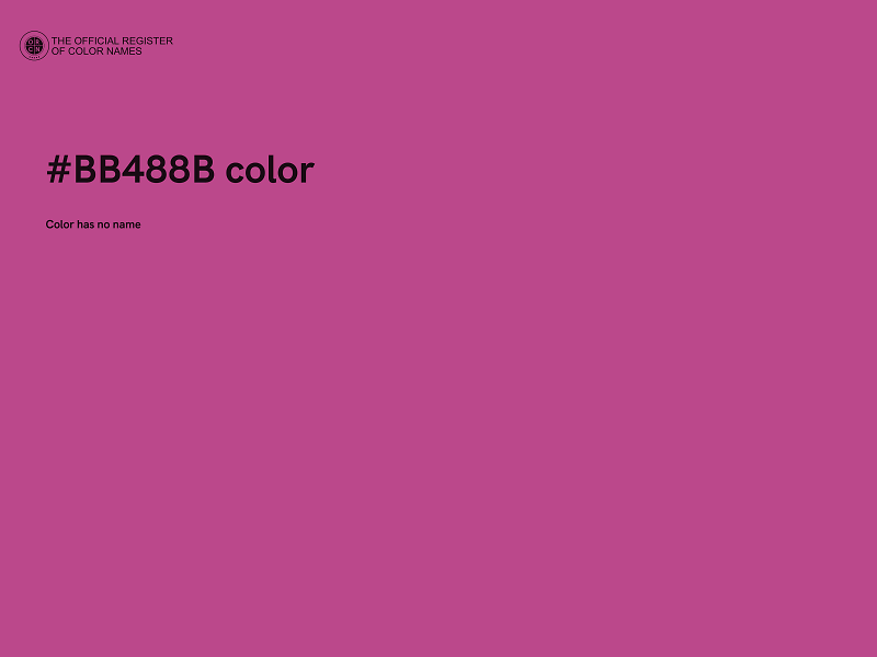 #BB488B color image