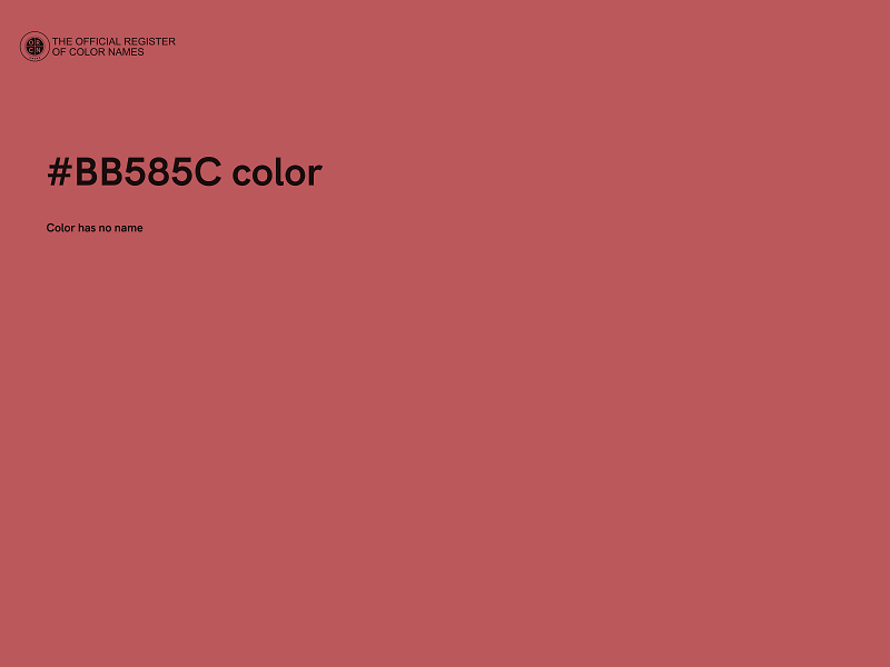 #BB585C color image