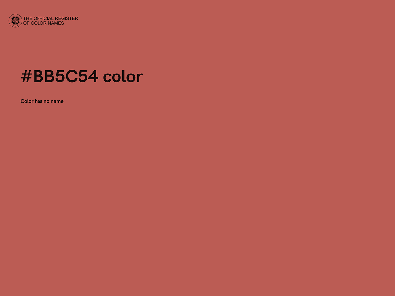 #BB5C54 color image