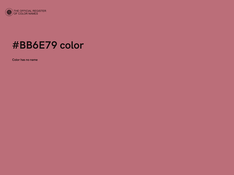 #BB6E79 color image