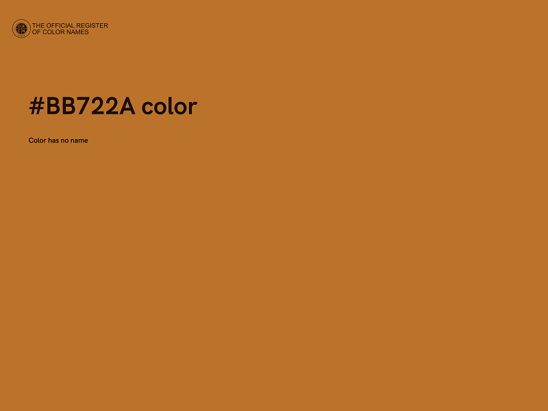 #BB722A color image