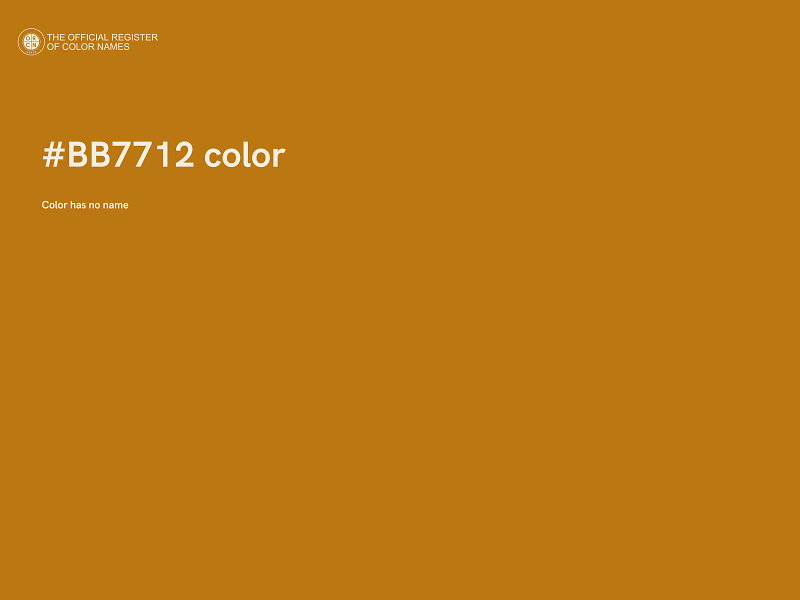 #BB7712 color image