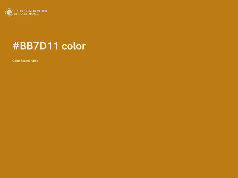 #BB7D11 color image