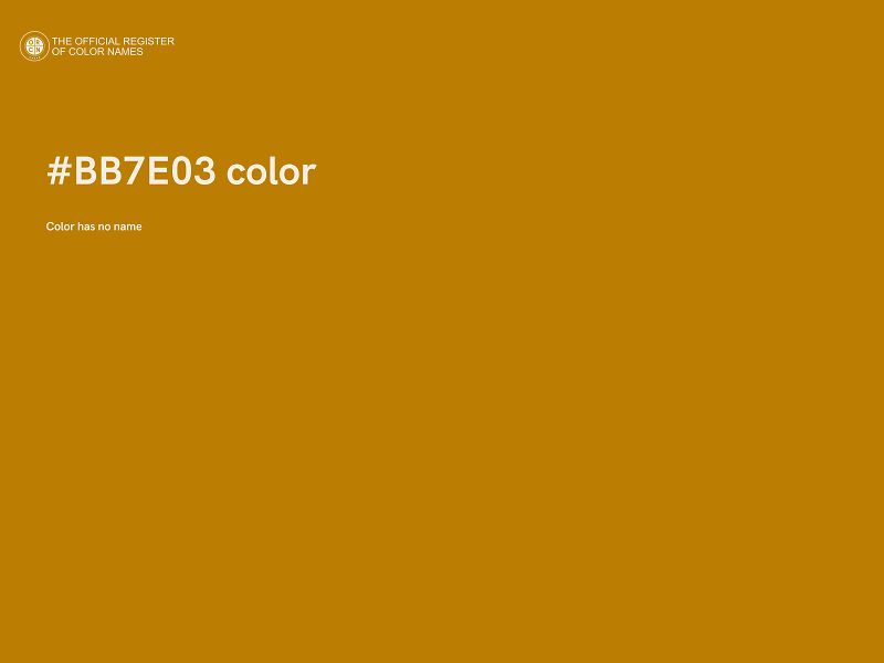 #BB7E03 color image