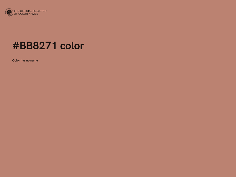 #BB8271 color image