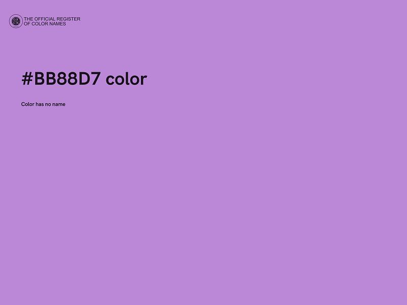 #BB88D7 color image