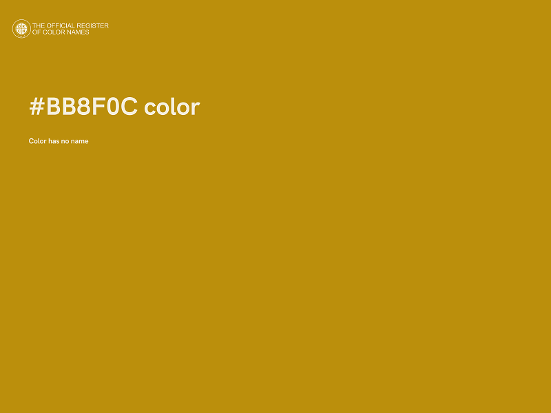 #BB8F0C color image