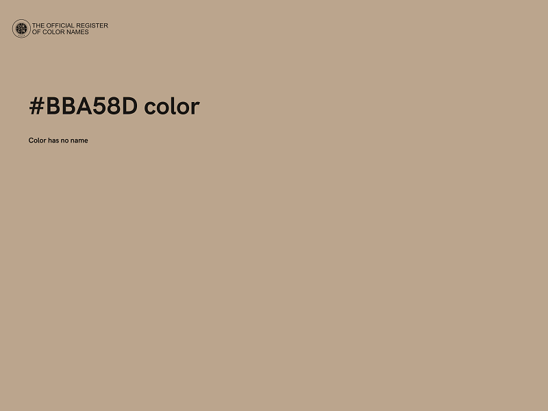 #BBA58D color image