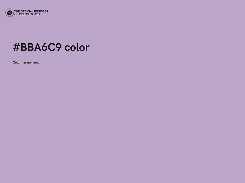 #BBA6C9 color image