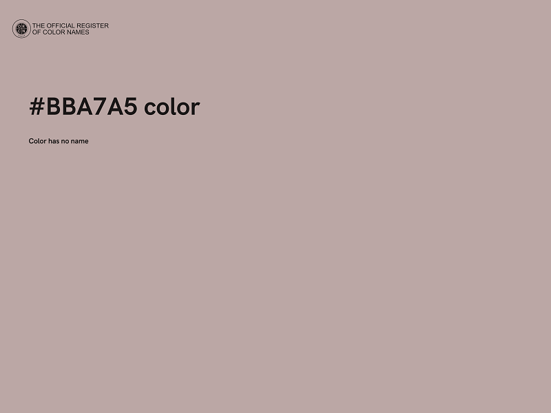 #BBA7A5 color image