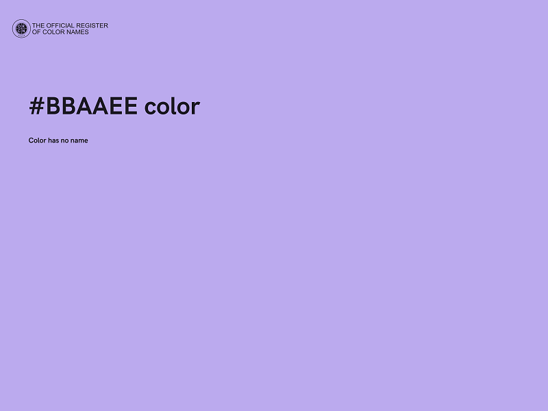 #BBAAEE color image