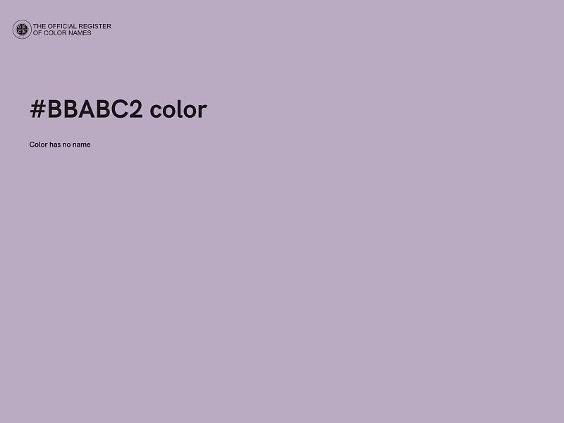 #BBABC2 color image