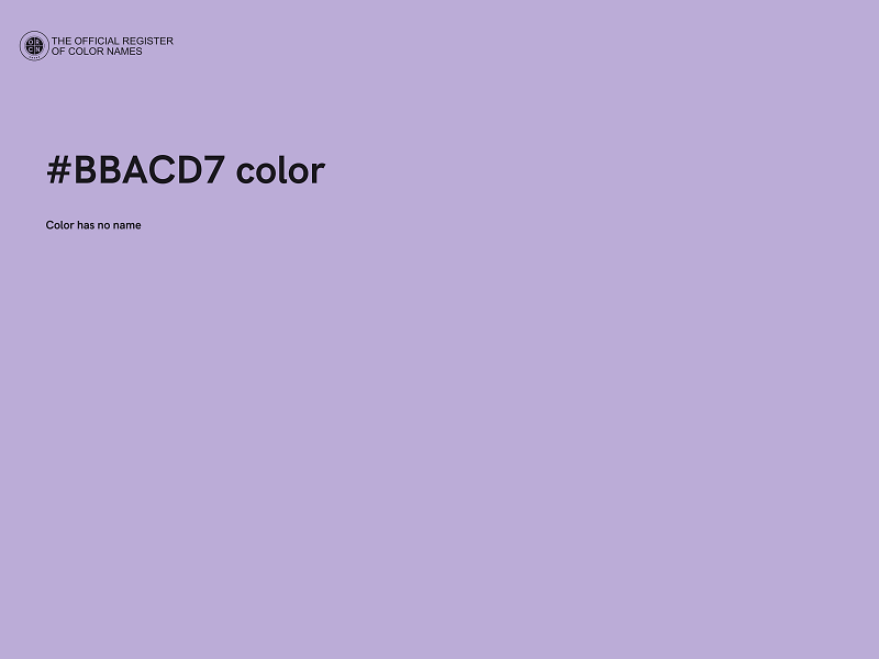 #BBACD7 color image