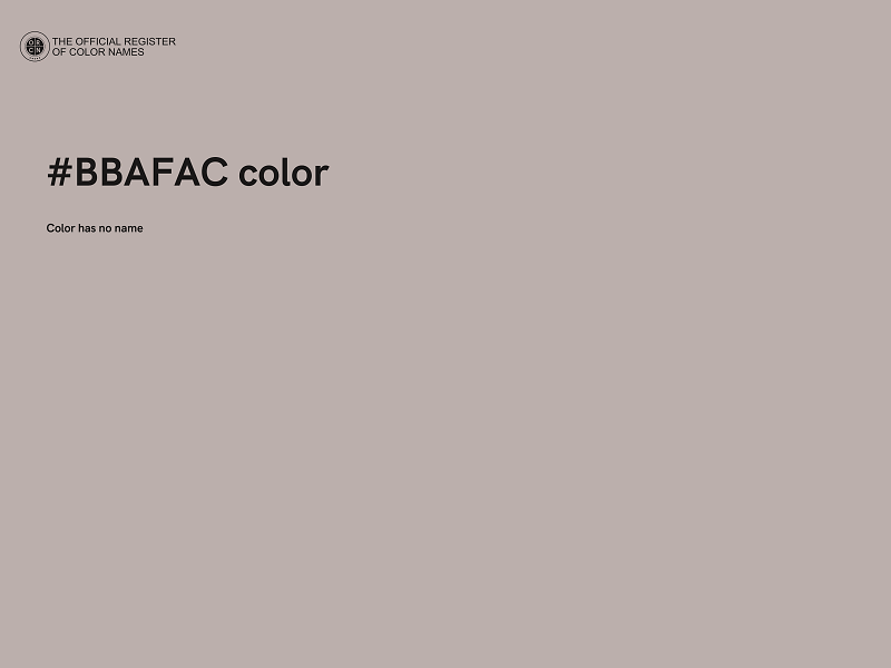 #BBAFAC color image