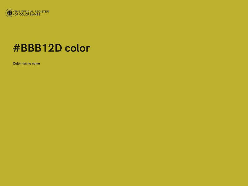 #BBB12D color image