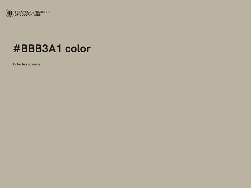 #BBB3A1 color image