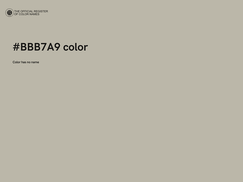 #BBB7A9 color image