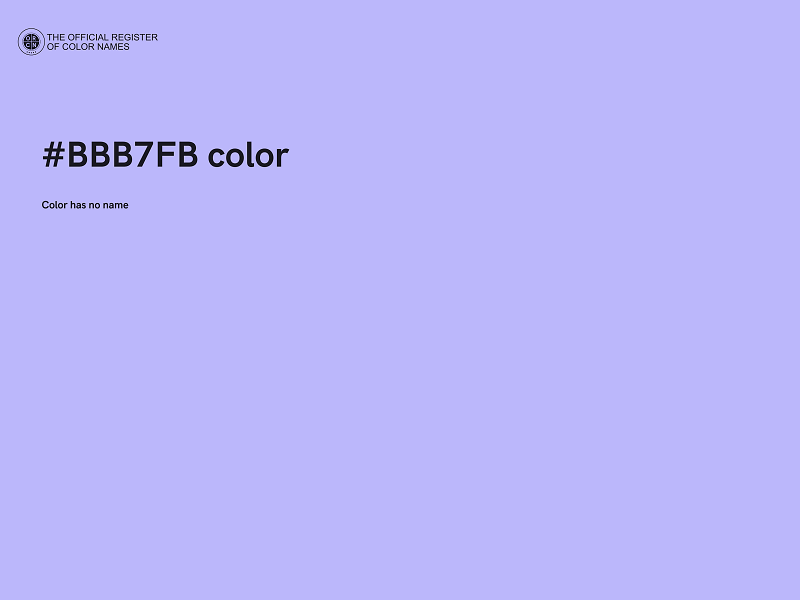 #BBB7FB color image