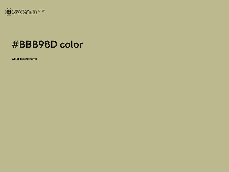 #BBB98D color image