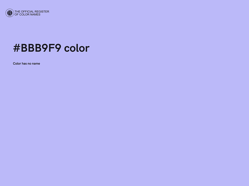 #BBB9F9 color image