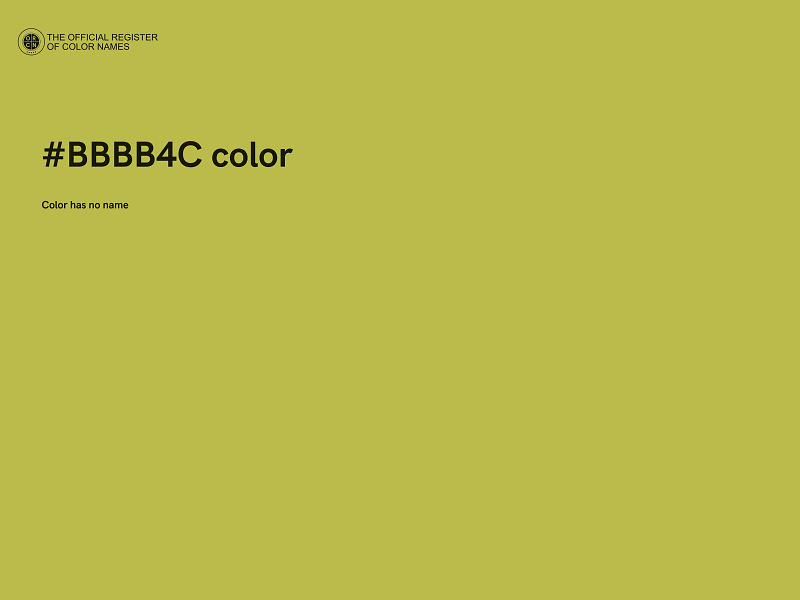 #BBBB4C color image