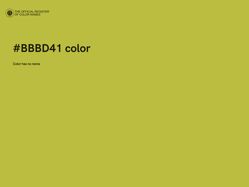 #BBBD41 color image