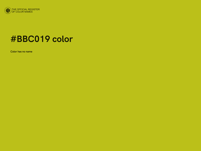 #BBC019 color image