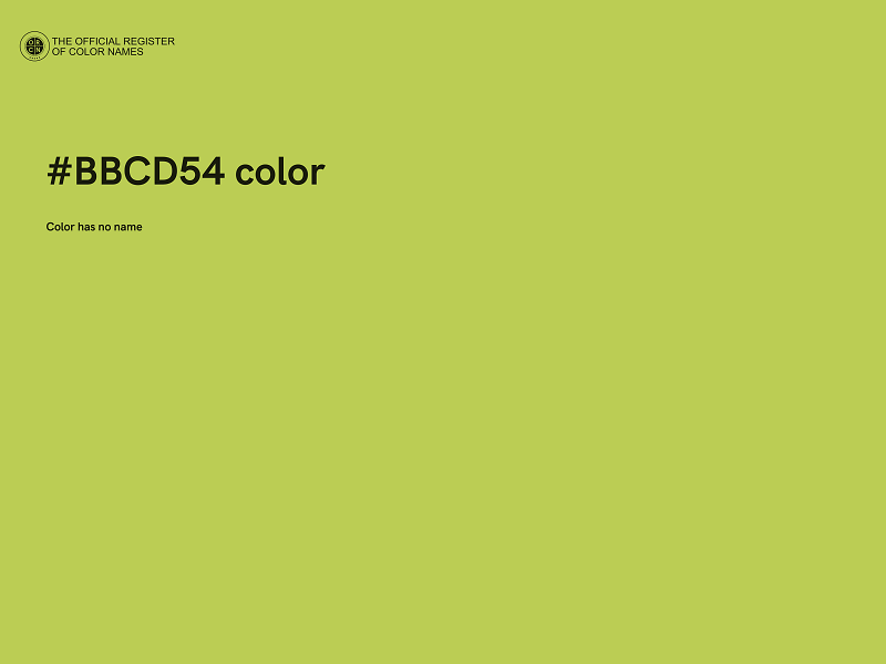 #BBCD54 color image