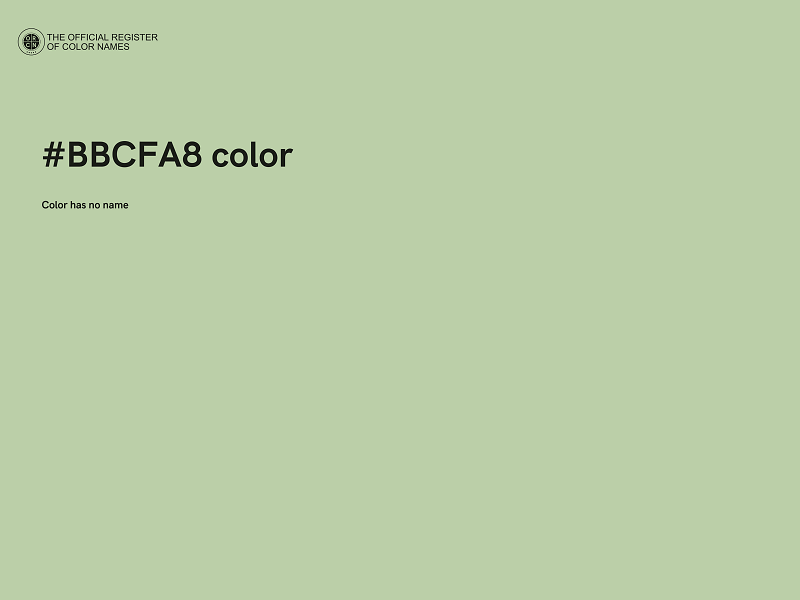 #BBCFA8 color image