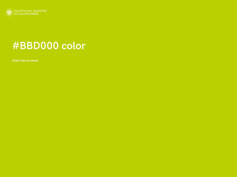 #BBD000 color image