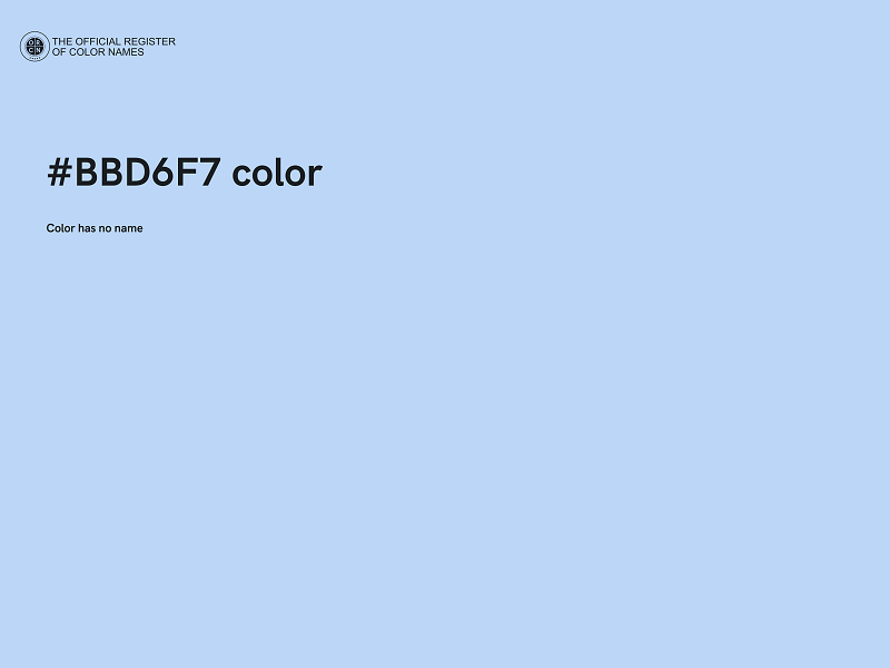 #BBD6F7 color image