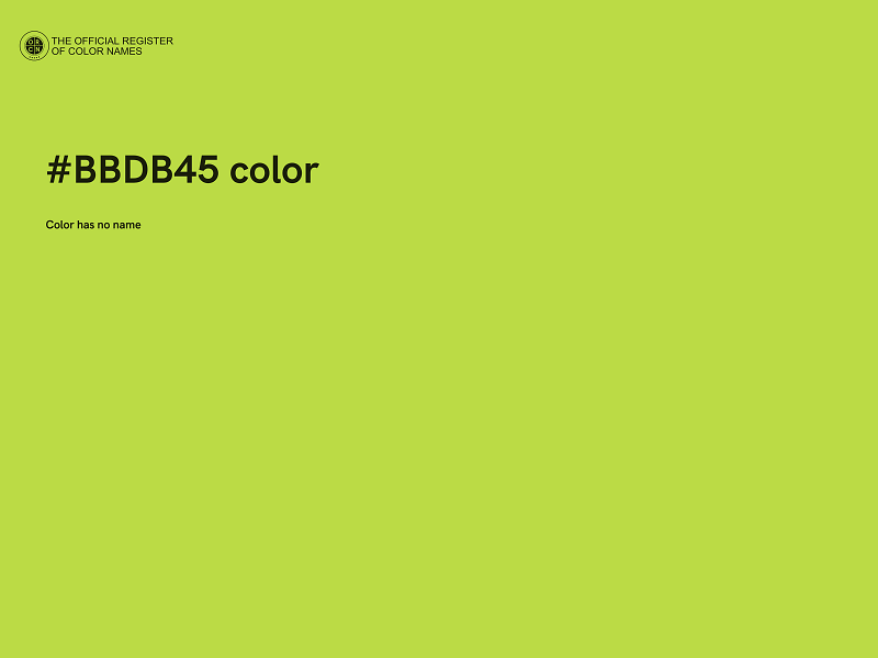 #BBDB45 color image