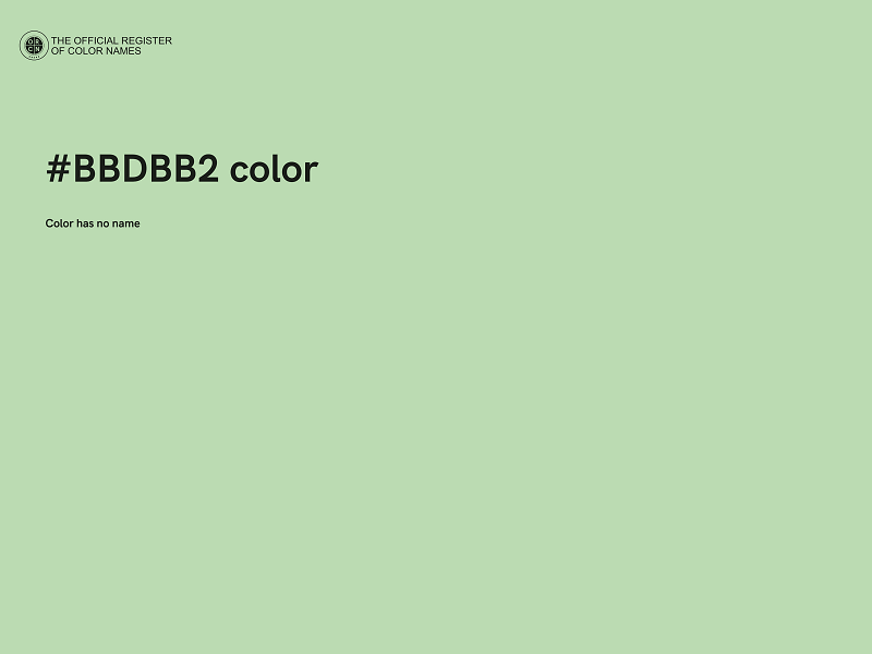 #BBDBB2 color image