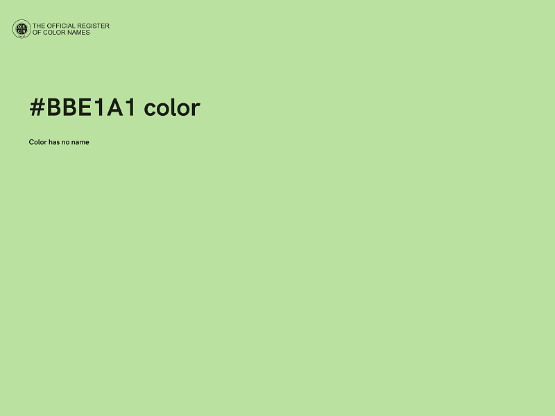 #BBE1A1 color image