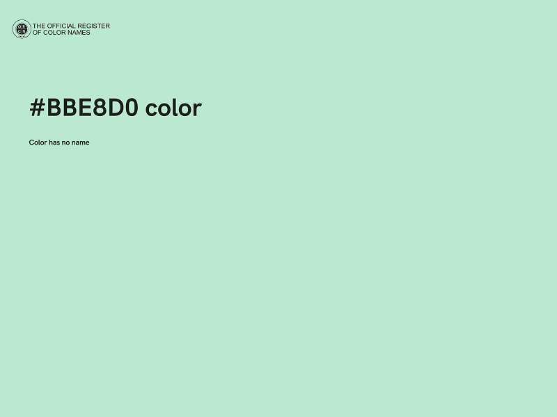 #BBE8D0 color image