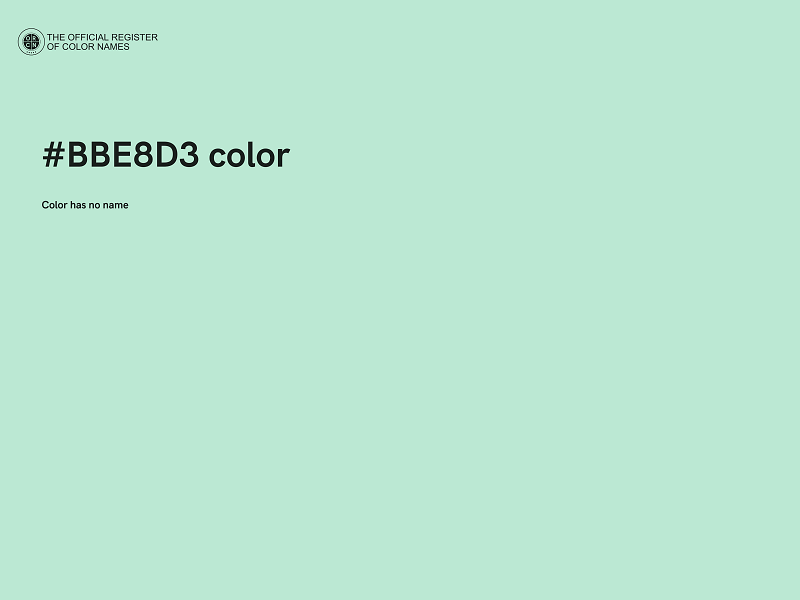 #BBE8D3 color image