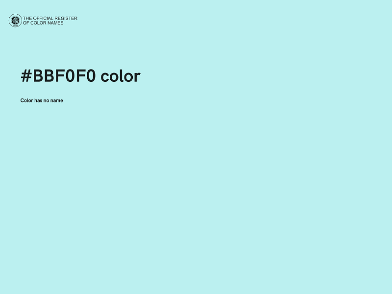 #BBF0F0 color image