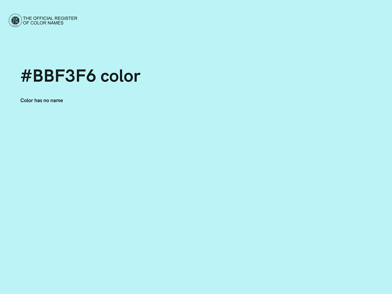 #BBF3F6 color image