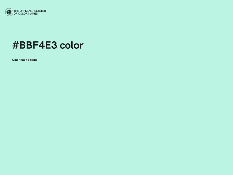 #BBF4E3 color image