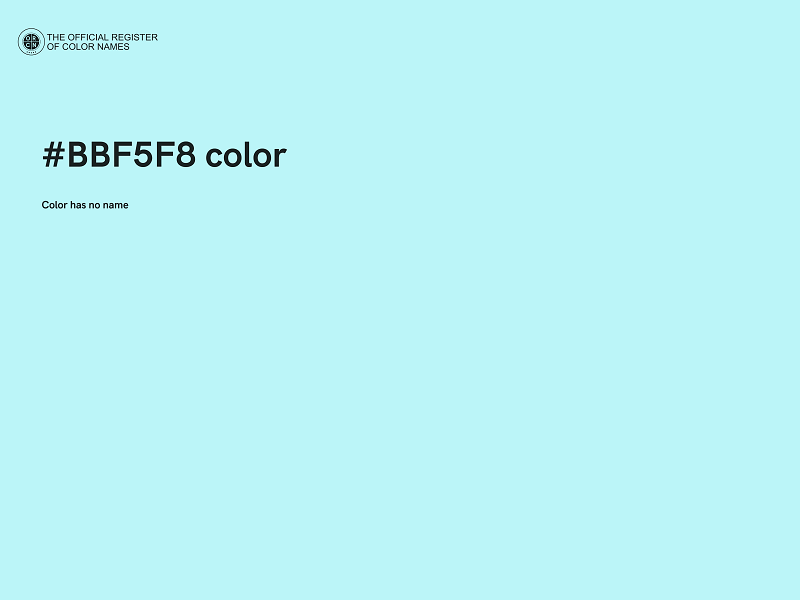 #BBF5F8 color image