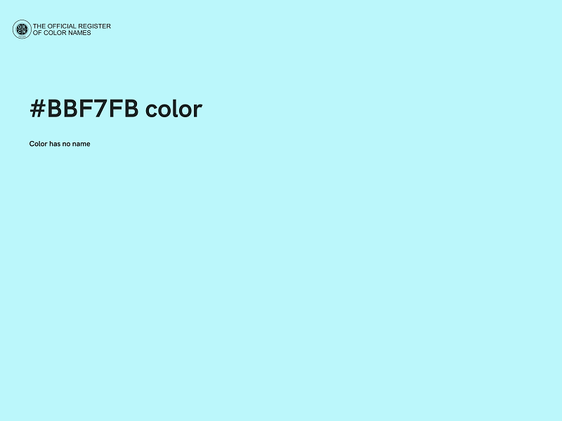 #BBF7FB color image